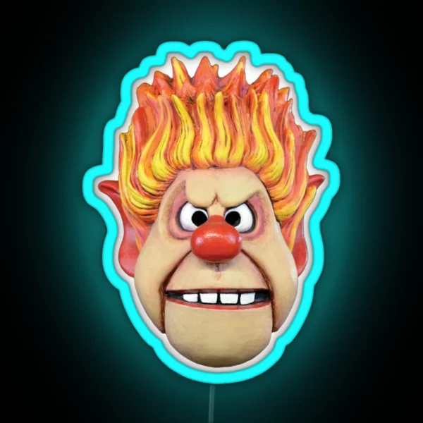 Heat Miser Head RGB Neon Sign