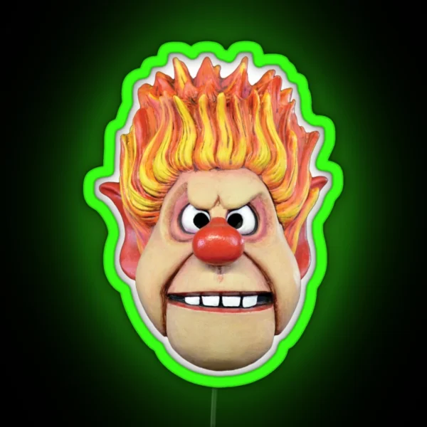 Heat Miser Head RGB Neon Sign