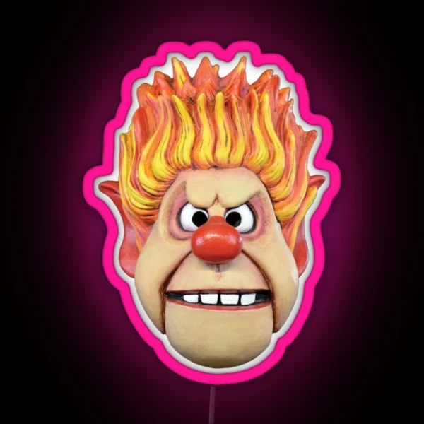 Heat Miser Head RGB Neon Sign