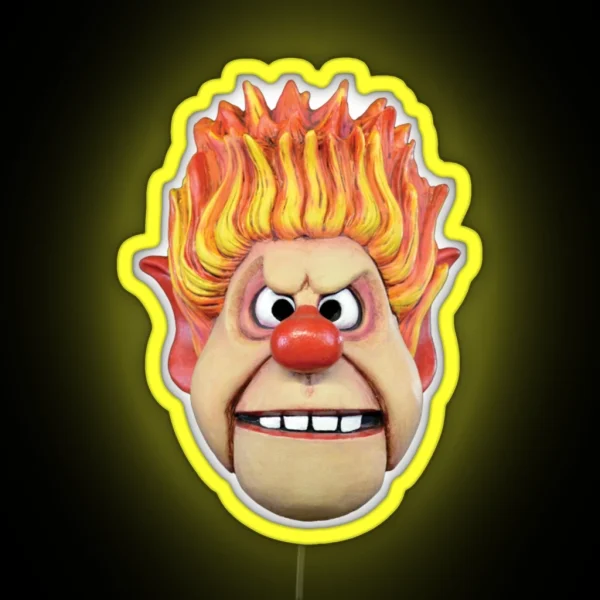 Heat Miser Head RGB Neon Sign