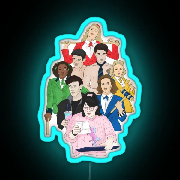 Heathers The Musical Full Cast RGB Neon Sign
