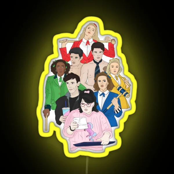 Heathers The Musical Full Cast RGB Neon Sign