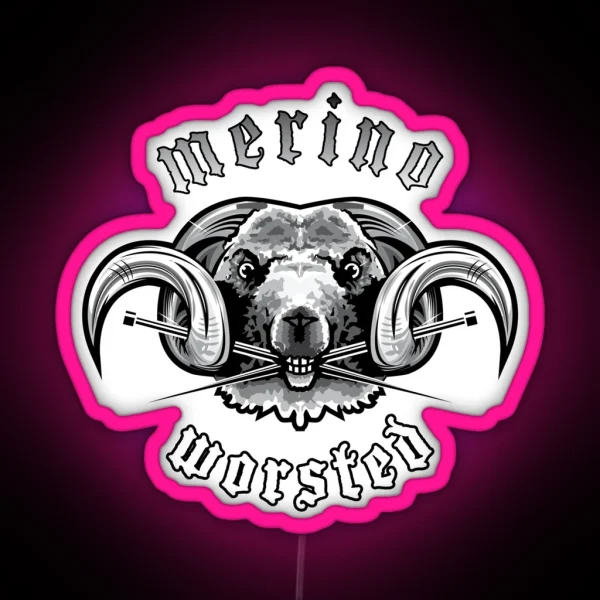 Heavy Metal Knitting Merino Worsted RGB Neon Sign