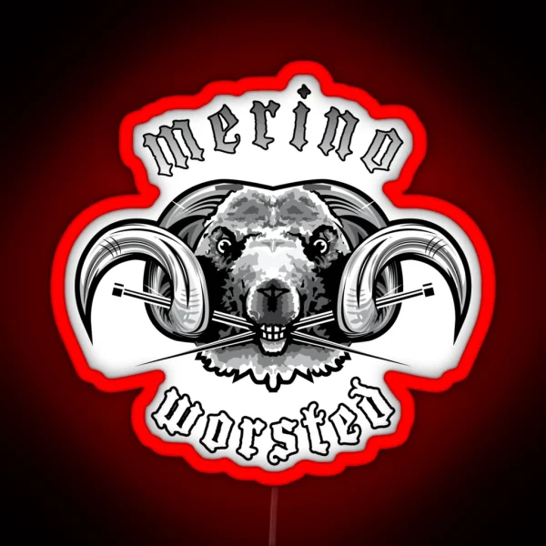 Heavy Metal Knitting Merino Worsted RGB Neon Sign