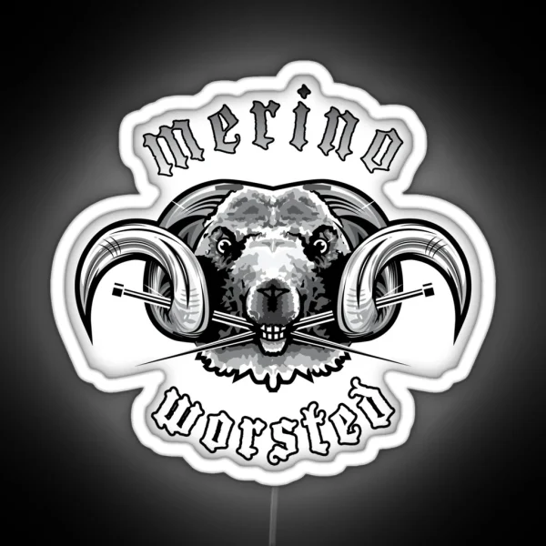 Heavy Metal Knitting Merino Worsted RGB Neon Sign