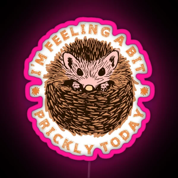 Hedgehog I M Feeling A Bit Prickly Today RGB Neon Sign