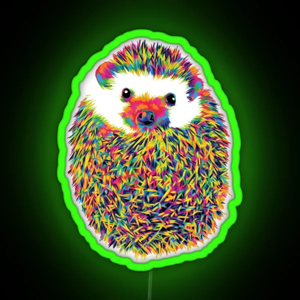 Hedgehog Of Color RGB Neon Sign