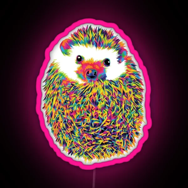 Hedgehog Of Color RGB Neon Sign