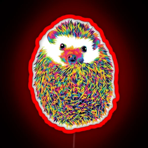 Hedgehog Of Color RGB Neon Sign