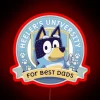 Heeler S University For Best Dads Bingo Bandit Chilli Heeler RGB Neon Sign - Image 2