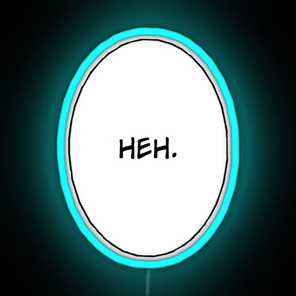 Heh Manga Speech Bubble RGB Neon Sign