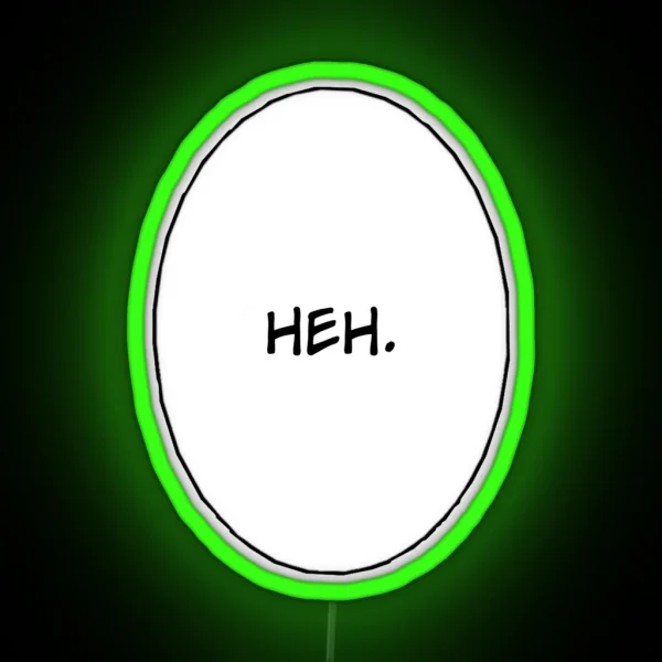 Heh Manga Speech Bubble RGB Neon Sign