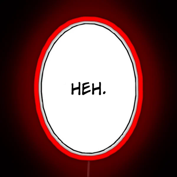 Heh Manga Speech Bubble RGB Neon Sign