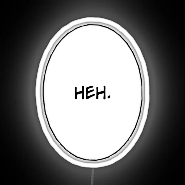 Heh Manga Speech Bubble RGB Neon Sign