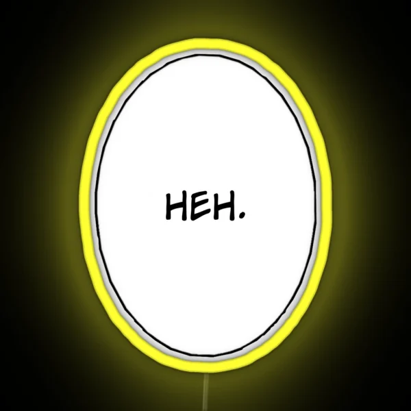 Heh Manga Speech Bubble RGB Neon Sign