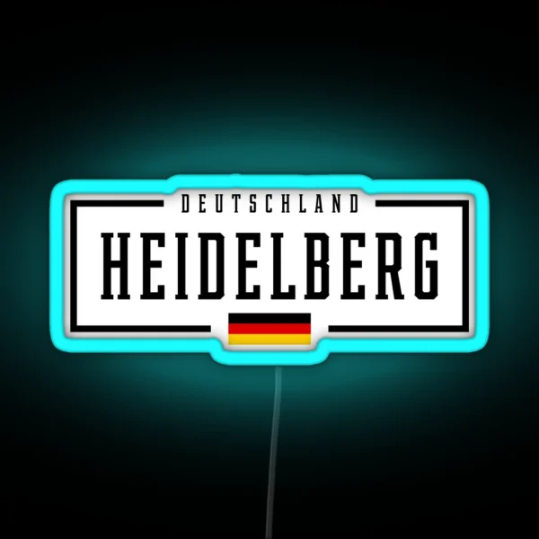 Heidelberg Deutschland Germany German Flag RGB Neon Sign