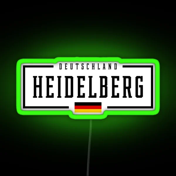 Heidelberg Deutschland Germany German Flag RGB Neon Sign
