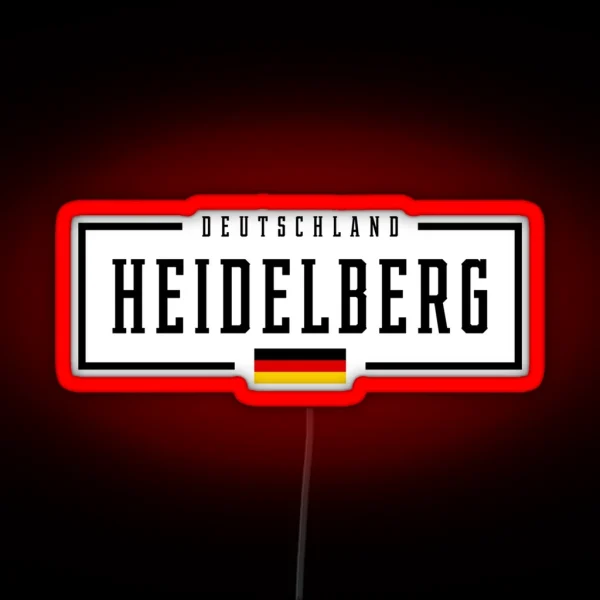 Heidelberg Deutschland Germany German Flag RGB Neon Sign