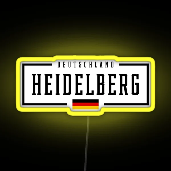 Heidelberg Deutschland Germany German Flag RGB Neon Sign