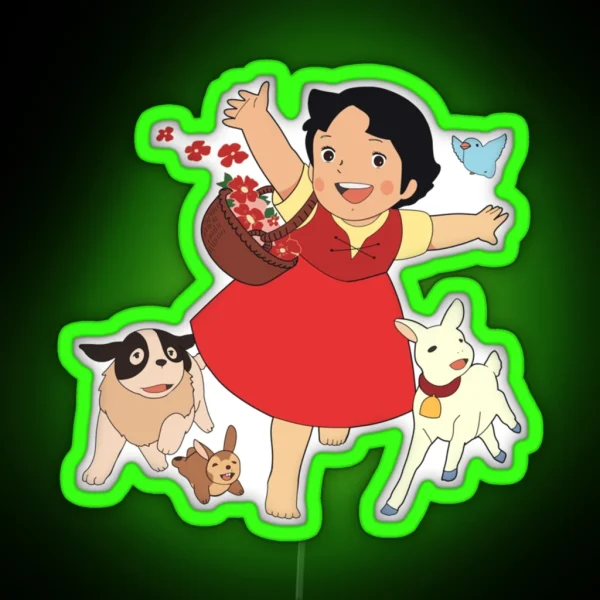 Heidi The Girl From The Alps RGB Neon Sign