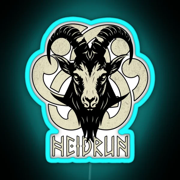 Heidrun From Norse Mythology RGB Neon Sign