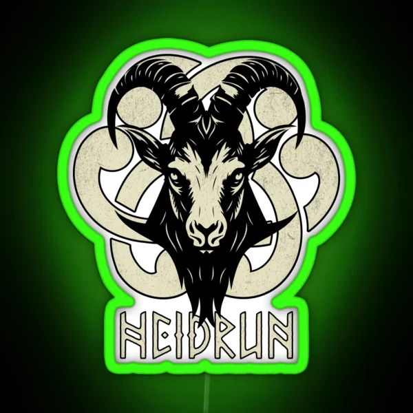 Heidrun From Norse Mythology RGB Neon Sign