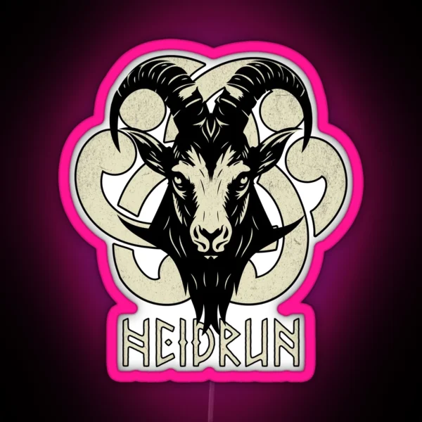 Heidrun From Norse Mythology RGB Neon Sign