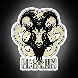 Heidrun From Norse Mythology RGB Neon Sign