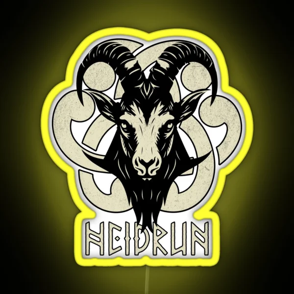 Heidrun From Norse Mythology RGB Neon Sign