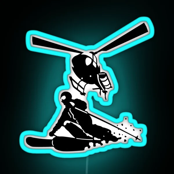 Heliskiing RGB Neon Sign