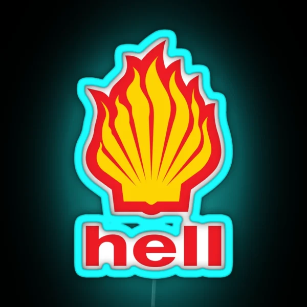 Hell Shell Fossil Fuel RGB Neon Sign