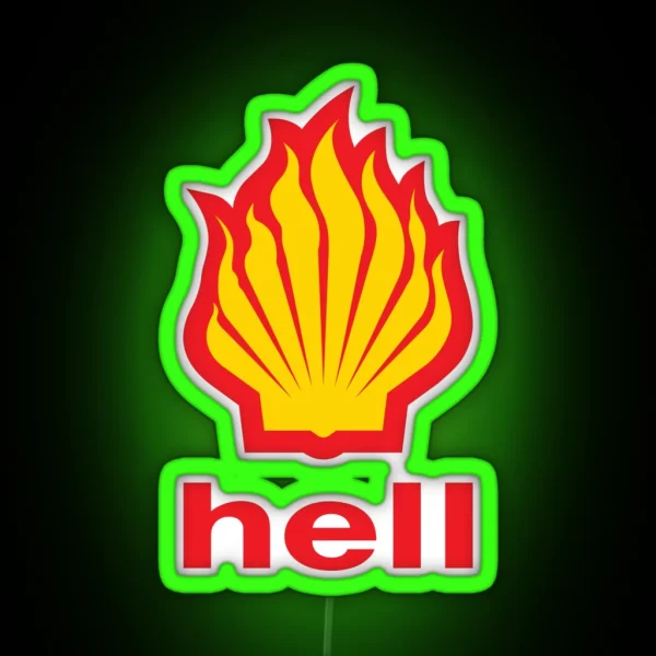 Hell Shell Fossil Fuel RGB Neon Sign