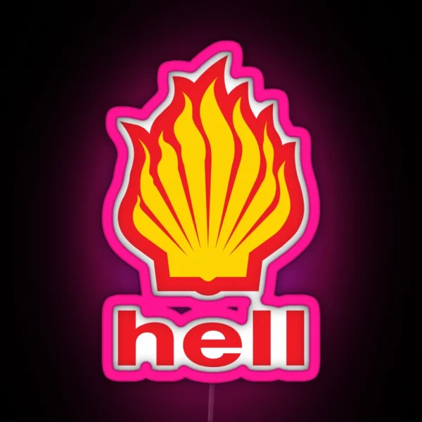 Hell Shell Fossil Fuel RGB Neon Sign