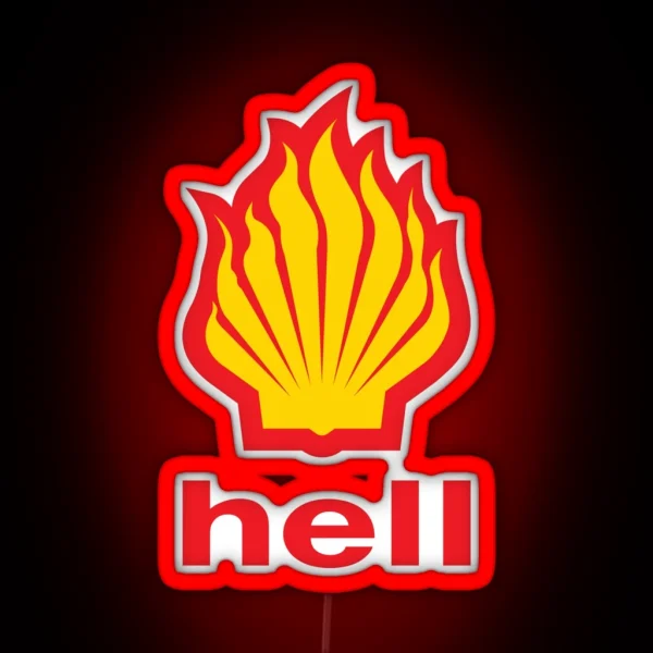 Hell Shell Fossil Fuel RGB Neon Sign