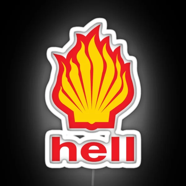 Hell Shell Fossil Fuel RGB Neon Sign