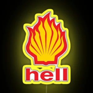 Hell Shell Fossil Fuel RGB Neon Sign