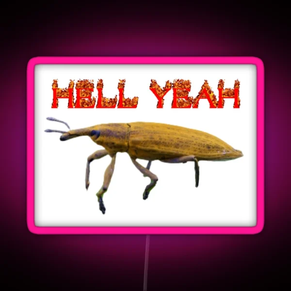 Hell Yeah Weevil RGB Neon Sign