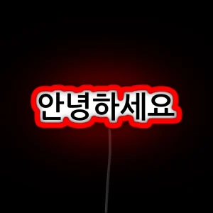 Hello Annyeonghaseyo Korean RGB Neon Sign