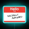 Hello I M Socially Awkward RGB Neon Sign - Image 2