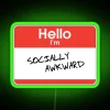 Hello I M Socially Awkward RGB Neon Sign - Image 3