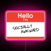 Hello I M Socially Awkward RGB Neon Sign - Image 6
