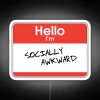 Hello I M Socially Awkward RGB Neon Sign - Image 4