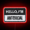 Hello Im Antisocial Patch RGB Neon Sign - Image 2