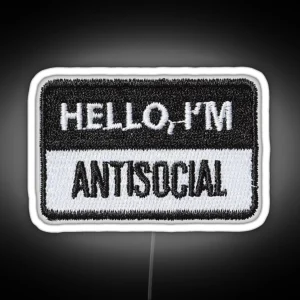 Hello Im Antisocial Patch RGB Neon Sign