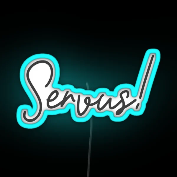 Hello Lettering In Handwriting RGB Neon Sign