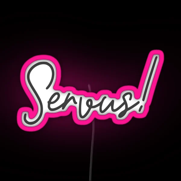 Hello Lettering In Handwriting RGB Neon Sign
