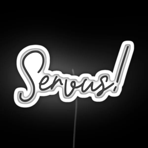 Hello Lettering In Handwriting RGB Neon Sign