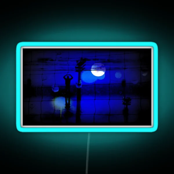 Hello Moon RGB Neon Sign