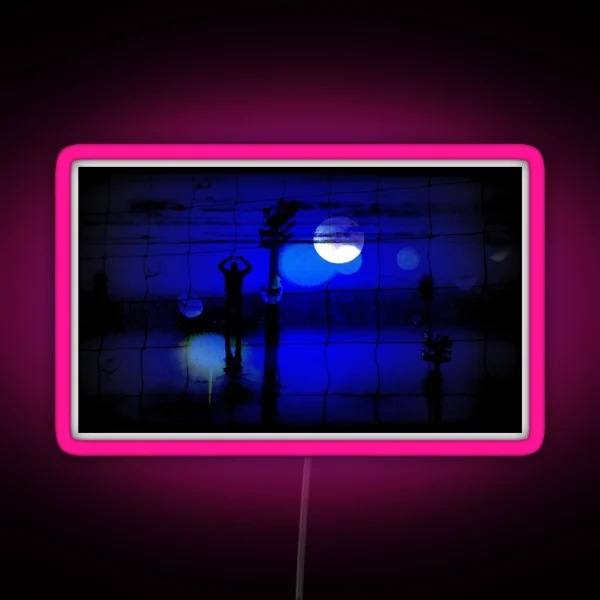Hello Moon RGB Neon Sign