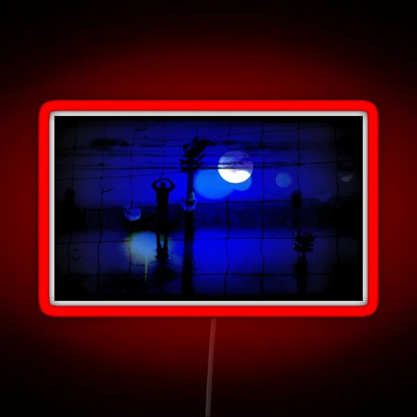 Hello Moon RGB Neon Sign